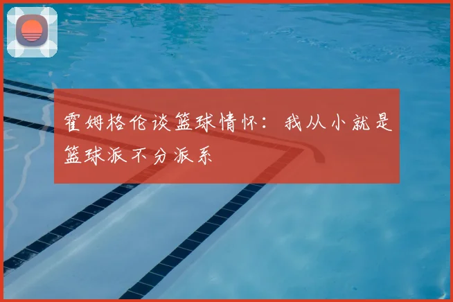 霍姆格伦谈篮球情怀:我从小就是篮球派不分派系